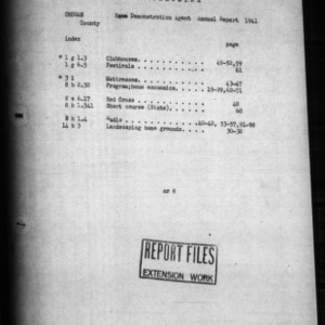 County Home Demonstration Agent Annual Narrative Report, Chowan County, NC, 1941