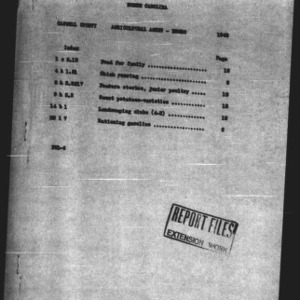 County Agricultural Extension Agent Annual Narrative Report, African American, Caswell County, NC, 1942