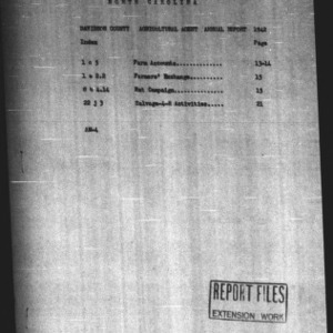 County Agricultural Extension Agent Annual Narrative Report, Davidson County, NC, 1942
