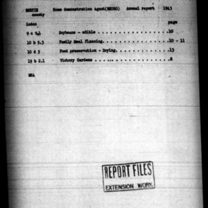 Annual Narrative Report of African American Home Demonstration Work, Bertie County, NC