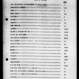 North Carolina Agricultural Accomplishments in Duplin County, NC, 1943
