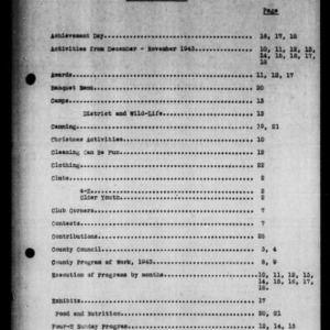 Annual Narrative Report of 4-H Club Work, Durham County, NC, 1943