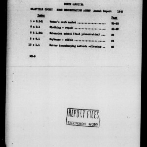 County Home Demonstration Agent Annual Narrative Report, Granville County, NC, 1943