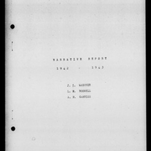 Annual Narrative Report of Extension Work, Guilford County, NC, 1942-1943