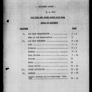 Annual Narrative Report of 4-H Club and Older Youth Club Work, Guilford County, NC, 1943