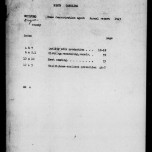 Combined Annual Narrative Report of Home Demonstration Work and 4-H Club Work, African American, Guilford County, NC, 1943