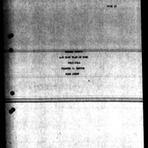 Report of 4-H Plan of Work, Pender County, NC