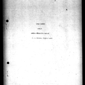 Annual Narrative Report of County Agent, Polk County, NC