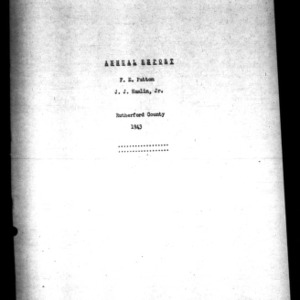 Annual Narrative Report of County Agent, Rutherford County, NC