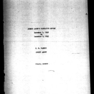 Annual Narrative Report of County Agent, Tyrrell County, NC