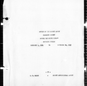 Annual Narrative Report of County Agricultural Agent, Alamance County, NC, 1945