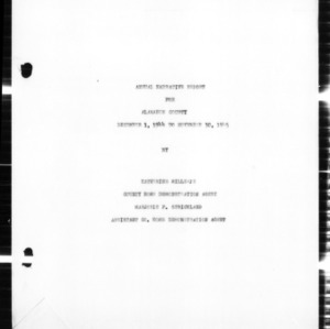 Annual Narrative Report of Home Demonstration Work, Alamance County, NC, 1945