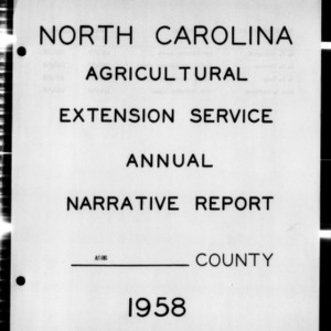 Annual Narrative Report of Ashe County, NC
