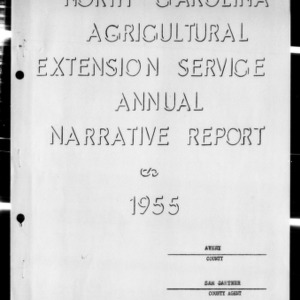 Annual Narrative Report of County Agents, Avery County, NC