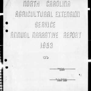 Annual Narrative Report of County Agents, Beaufort County, NC