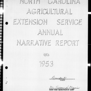 Annual Narrative Report of Home Demonstration Work of Beaufort County, NC
