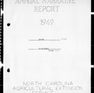 Annual Narrative Report of County Agents, Bertie County, NC