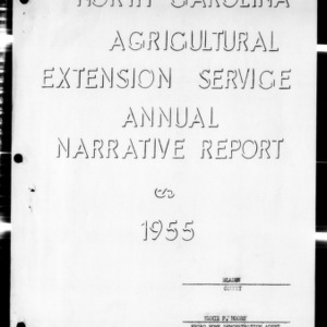 Annual Narrative Report of Home Demonstration Work of Bladen County, NC