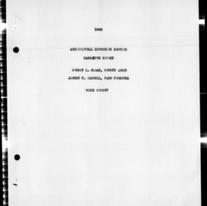 Agricultural Extension Service Annual Narrative Report, Burke County, NC, 1946