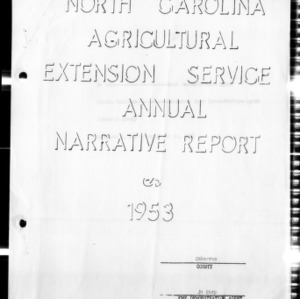 Annual Narrative Report of Home Demonstration Work of Cabarrus County, NC