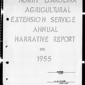 Annual Narrative Report of County Agents, Carteret County, NC