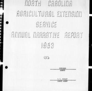 Annual Narrative Report of County Agents, Cherokee County, NC