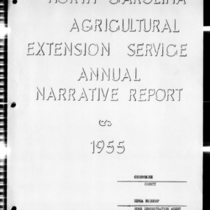 Annual Narrative Report of Home Demonstration Work of Cherokee County, NC