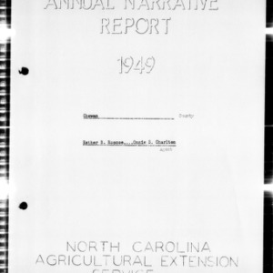 Annual Narrative Report of Home Demonstration Work of Chowan County, NC