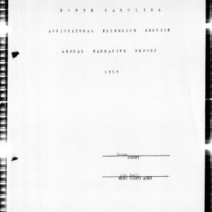 Annual Narrative Report of County Agents, Chowan County, NC
