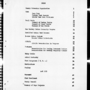 Report on County Extension Organization, Cleveland County, NC