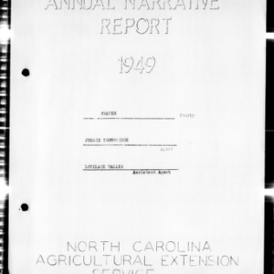 Annual Narrative Report of Home Demonstration Clubs, Craven County, NC, 1949