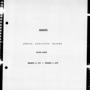Supplement of Annual Narrative Report of Extension Work, Craven County, NC