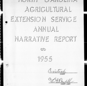 North Carolina Agricultural Extension Service Annual Narrative Report, Currituck County, NC