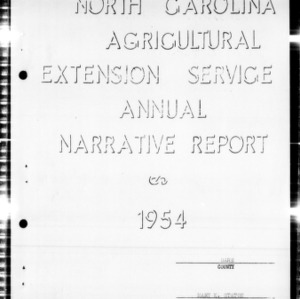 North Carolina Agricultural Extension Service Annual Narrative Report, Dare County, NC