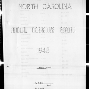 Annual Narrative Report of Extension Work, Durham County, NC, 1948