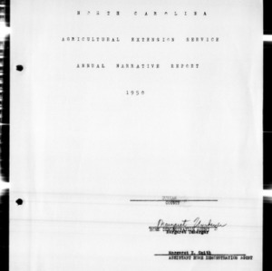 Annual Narrative Report of Home Demonstration Work, Durham County, NC, 1950