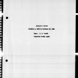 Annual Narrative Report of Extension Work, Edgecombe County, NC, 1946