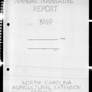 Annual Narrative Report of Edgecombe County Agent