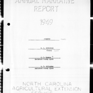 Annual Narrative Report of Extension Work, Forsyth County, NC, 1949