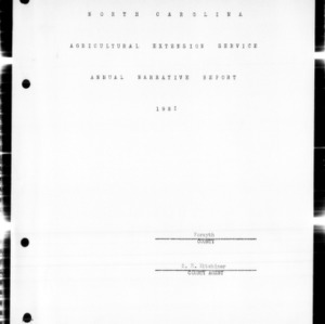 Extension Service Annual Narrative Report, Forsyth County, NC, 1952