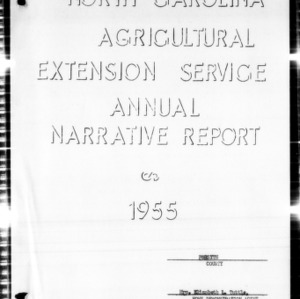 Home Demonstration Annual Narrative Report, Forsyth County, NC, 1955