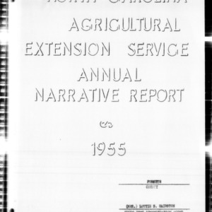 Home Demonstration Annual Narrative Report, African American, Forsyth County, NC, 1955