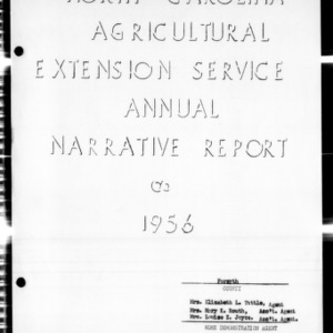 Home Demonstration Annual Narrative Report, Forsyth County, NC, 1956