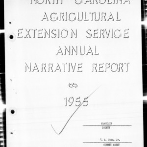 Agricultural Extension Service Annual Narrative Report, Franklin County, NC, 1955