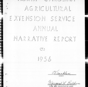 Home Demonstration Annual Narrative Report, African American, Franklin County, NC, 1956