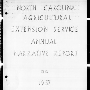 North Carolina Agricultural Extension Service Annual Report, African American, Granville County, NC