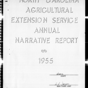 North Carolina Agricultural Extension Service Annual Narrative Report, African American, Greene County, NC