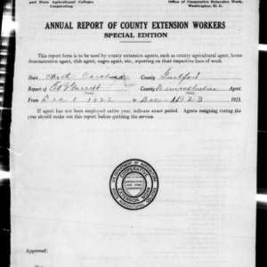 Annual Report of County Demonstration Workers Special Edition, Guilford County, NC