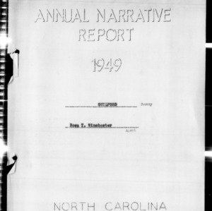 Annual Narrative Report, Guilford County, NC