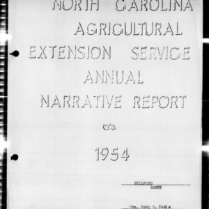 North Carolina Agricultural Extension Service Annual Narrative Report, Guilford County, NC
